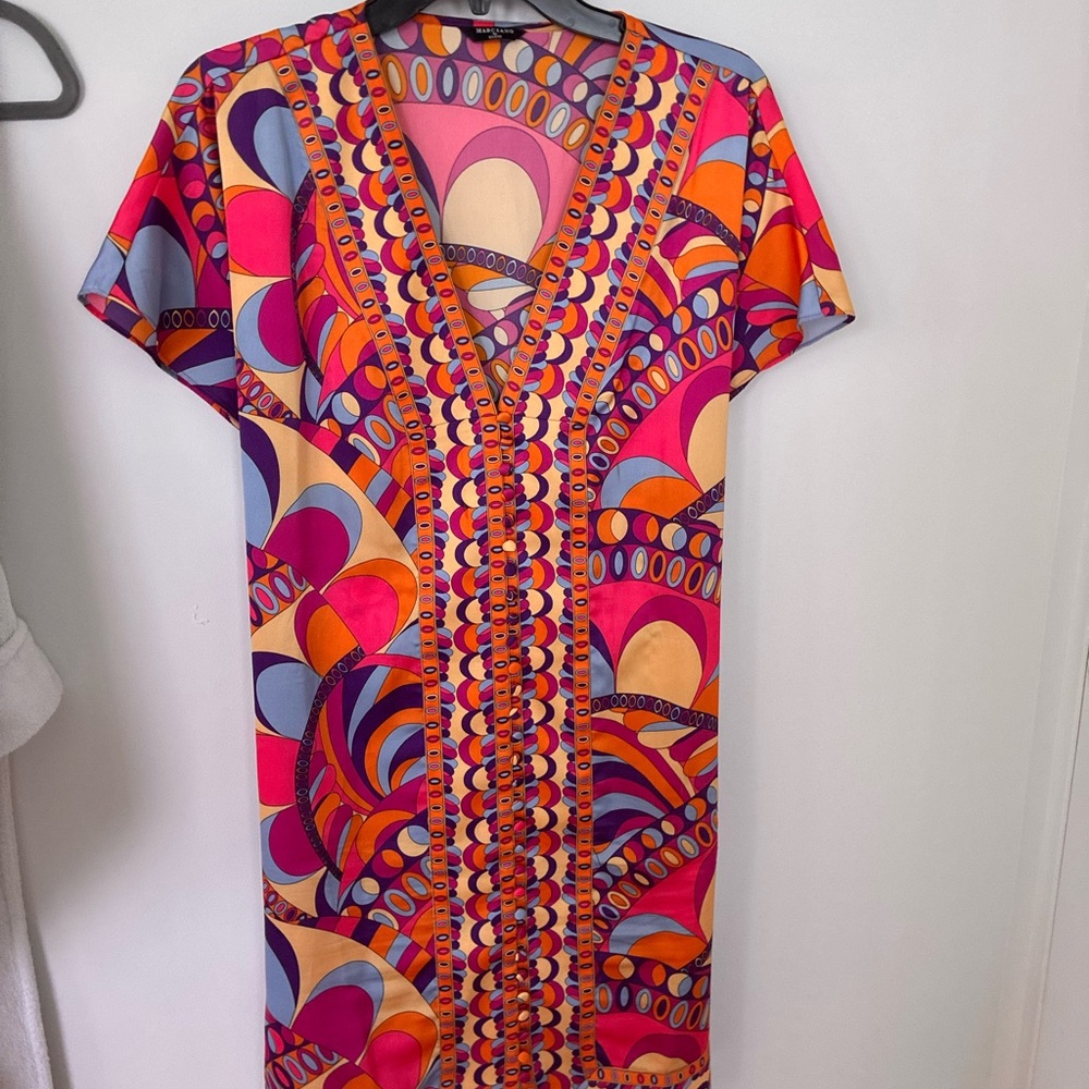 Marciano Multicolor Geometric Midi Dress